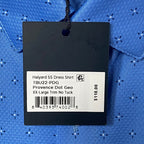 Mizzen+Main Shirt Men's XXL Halyard Trim Fit No Tuck Short Slv Blue Dot Geo