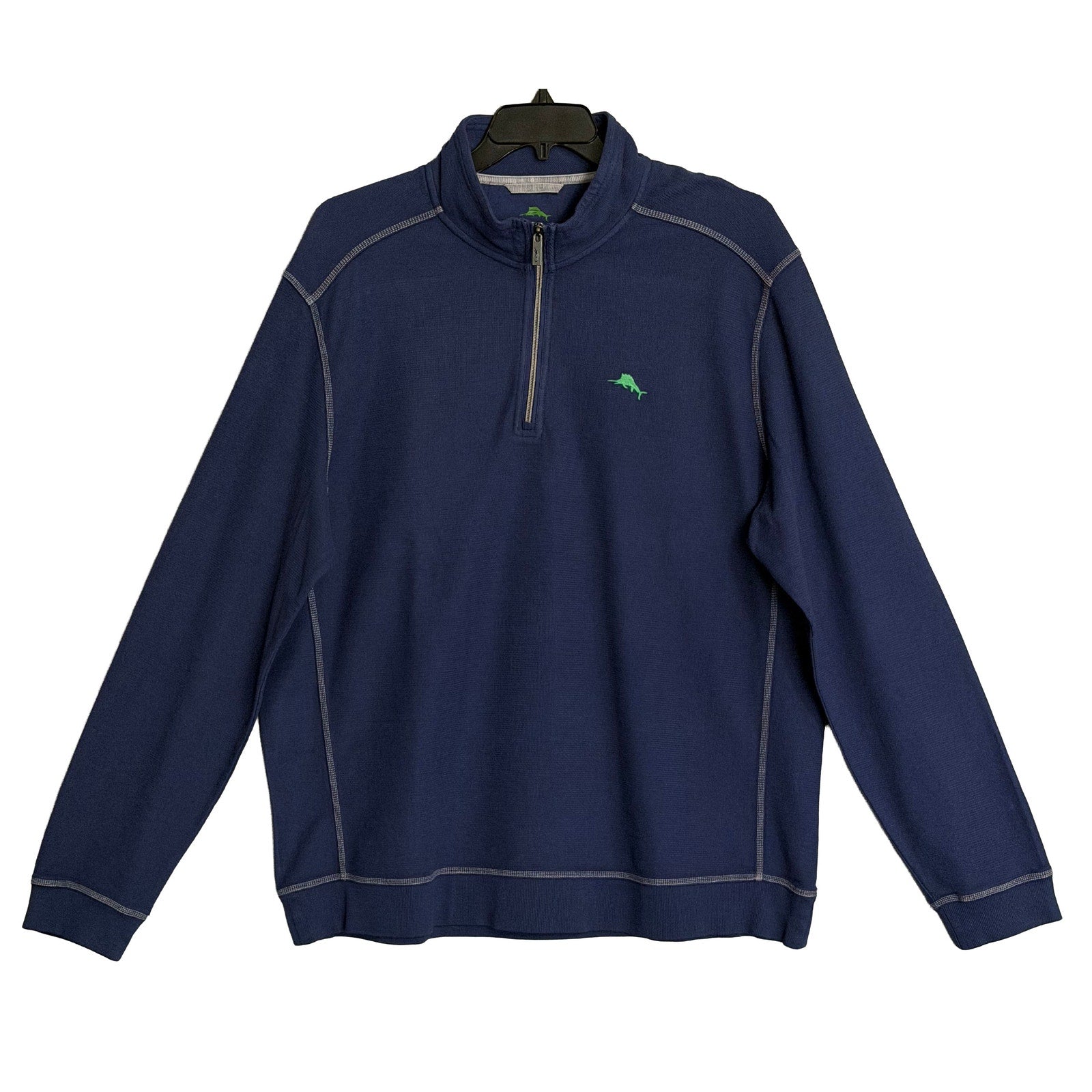 Tommy Bahama Half-Zip Men's 2XLB Big & Tall Montego Bay Sweatshirt Navy