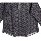 Quieti Button-Up Shirt Men's XXL Long Sleeve Stretch Cotton Black Red Floral
