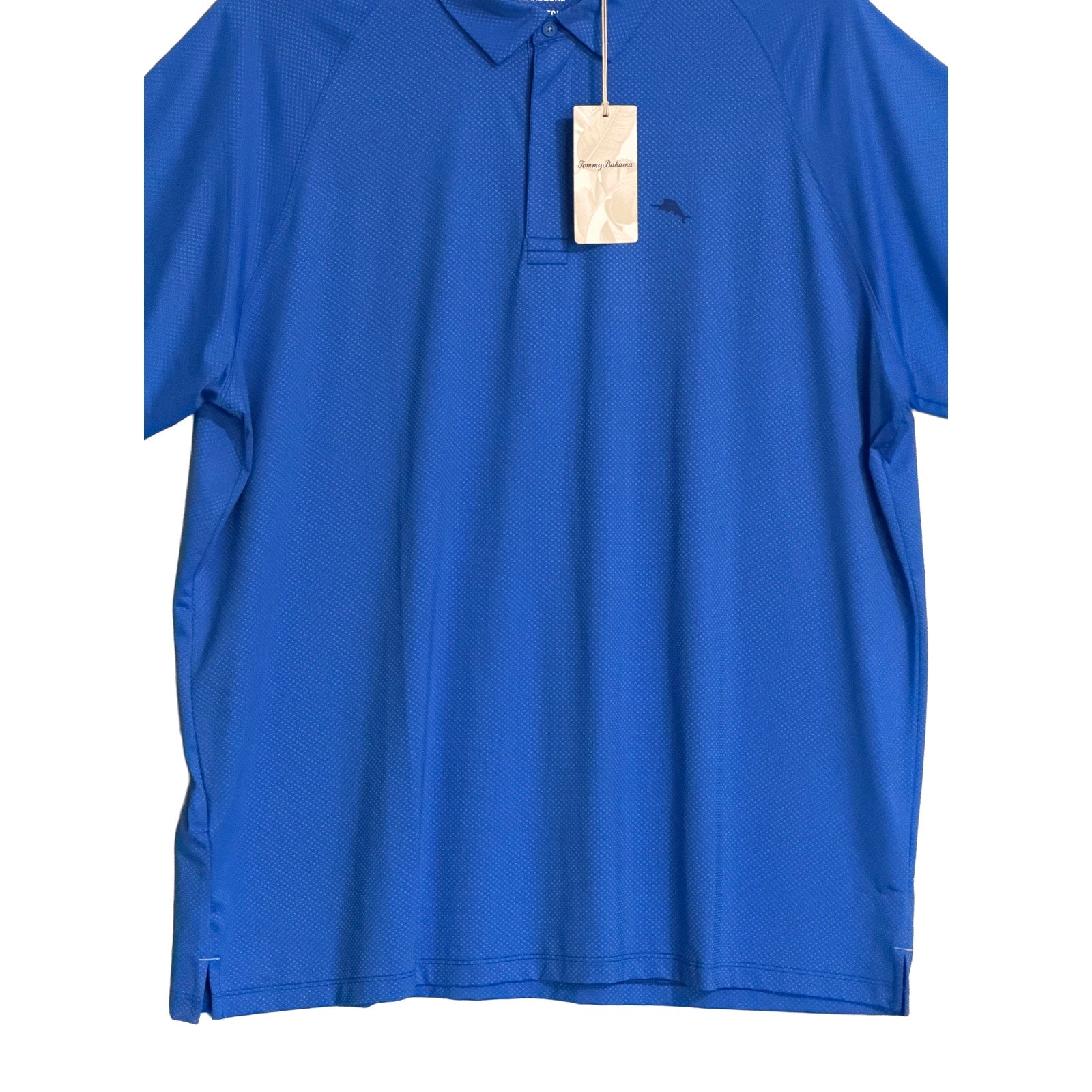 Tommy Bahama Polo Shirt Men's 2XLT Short Sleeve Palm Desert Tides Blue NEW