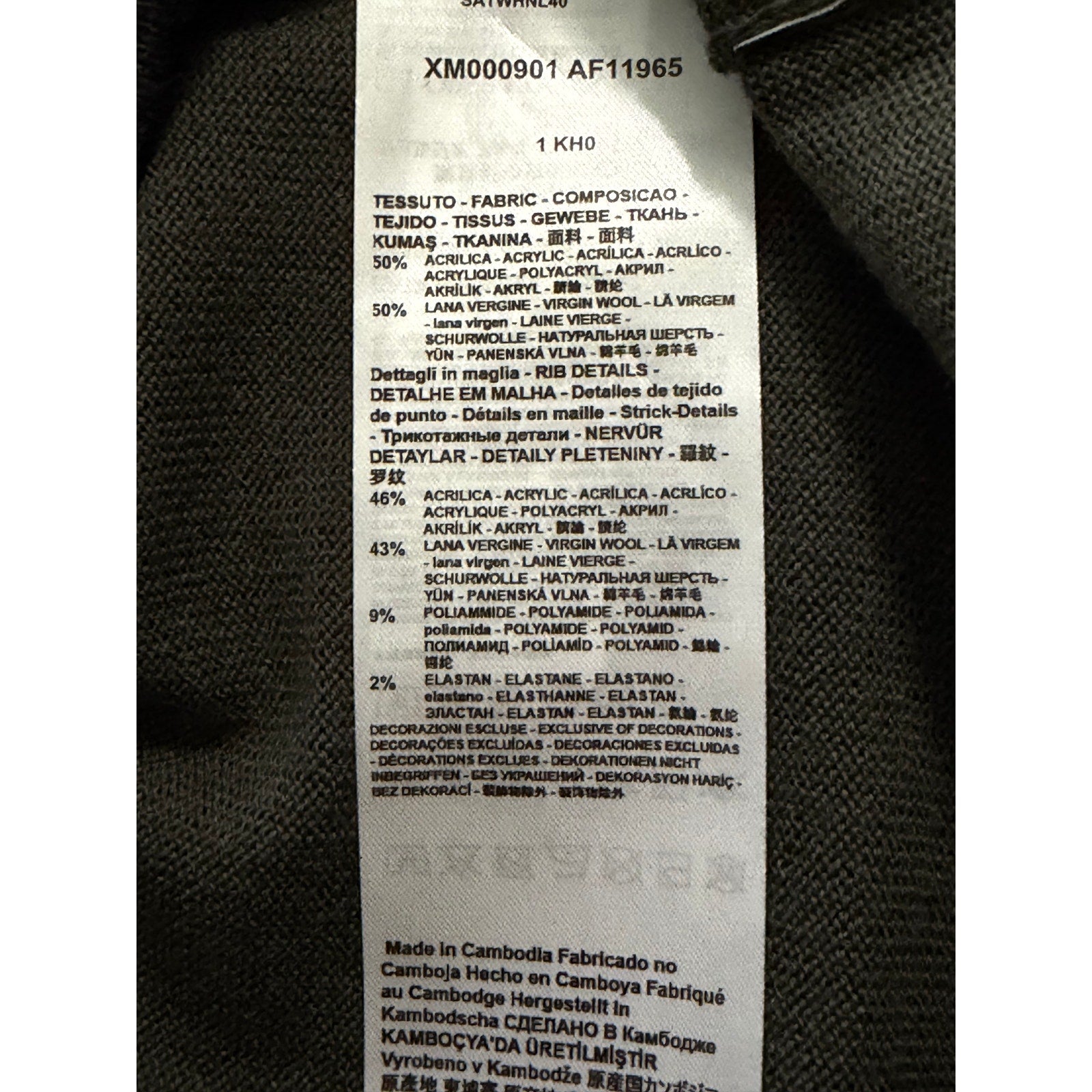 Armani Exchange Sweater Men's Small Crew Neck Lightweight Wool Color-Block