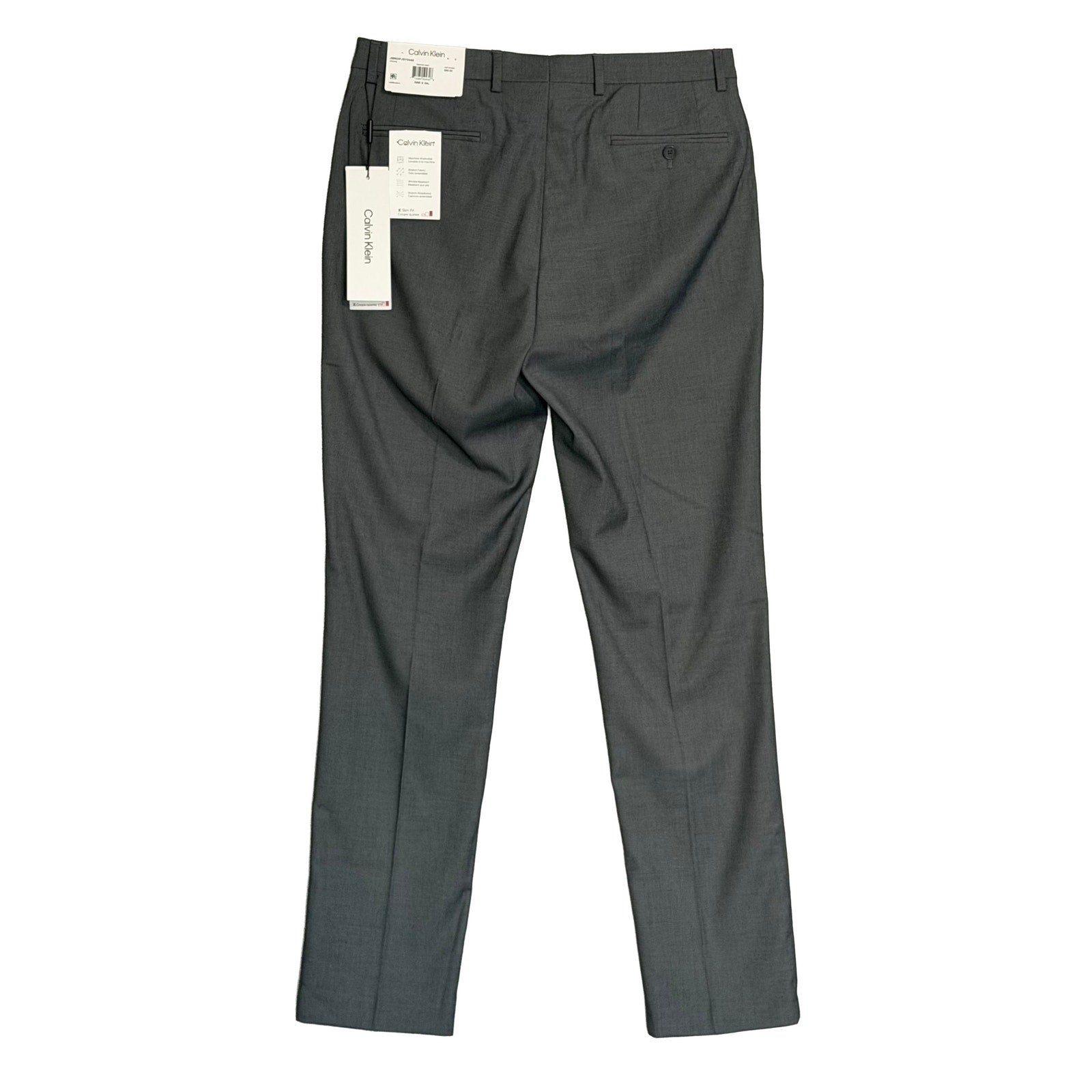 Calvin Klein Dress Pants Men's 34"x34" Slim Fit Stretch Jerome Medium Grey