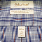 Roundtree & Yorke Shirt Big & Tall Men's 20 36/37 Dress Shirt Blue Plaid