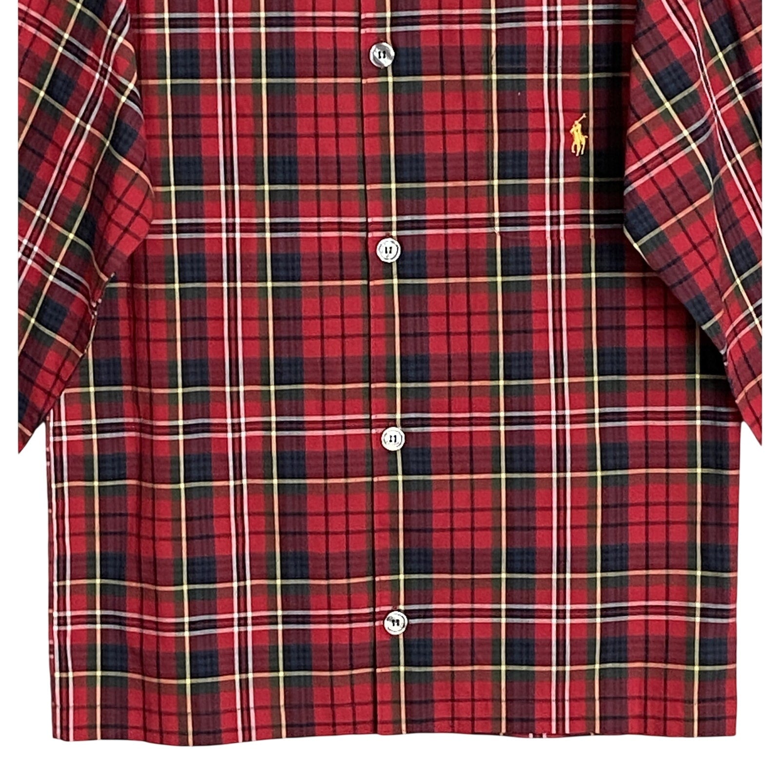 Polo Ralph Lauren Sleepwear Men's Small Shirt Long Sleeve Pocket Cotton