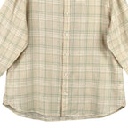 Vince Shirt Men's 2XL Classic Fit Linen Blend Long Sleeve Button-Up Shirt Beige