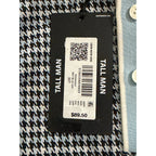Murano Polo Shirt Men's 3XT Big & Tall Short Sleeve Blue Black Houndstooth