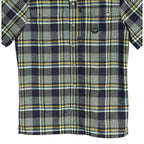 L.L. Bean Casual Shirt Men's Small SunSmart Cool Weave Navy Night Plaid