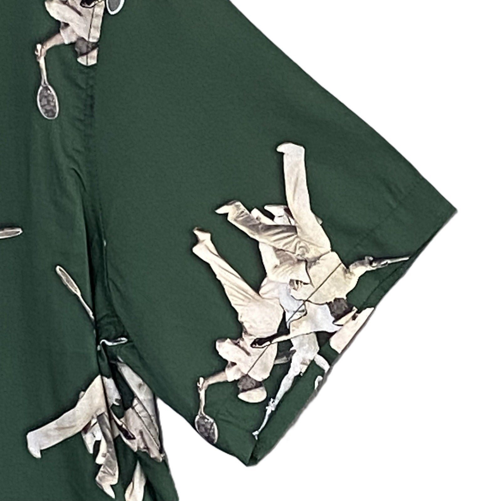 Lacoste Camp Shirt Men's Medium Relaxed Fit Short Sleeve Rene Lacoste Print NEW