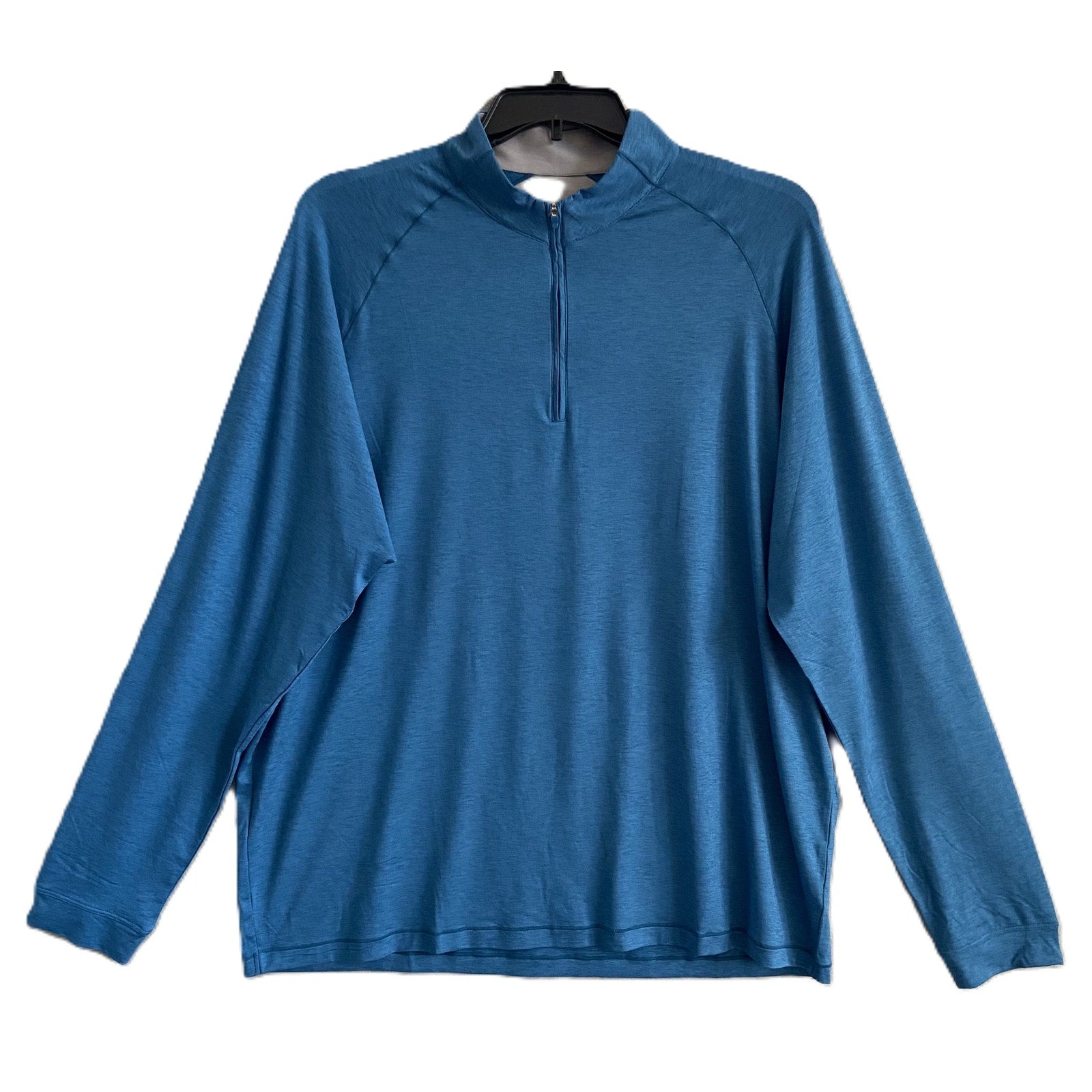 Johnnie-O Quarter-Zip Pullover Men's XXL Lightweight Stretch Barrels Blue