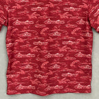 Tommy Bahama Men's Large Sport Bay View Polo Shirt Chili Pepper Red Tropical