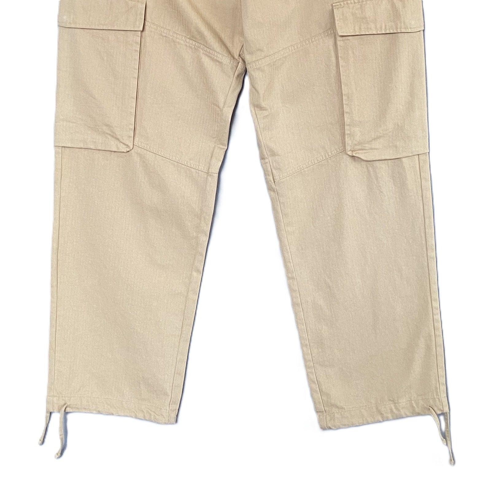 Hustle Gang Cargo Pants Men's 40"x32" Scratch Line Latte Cotton