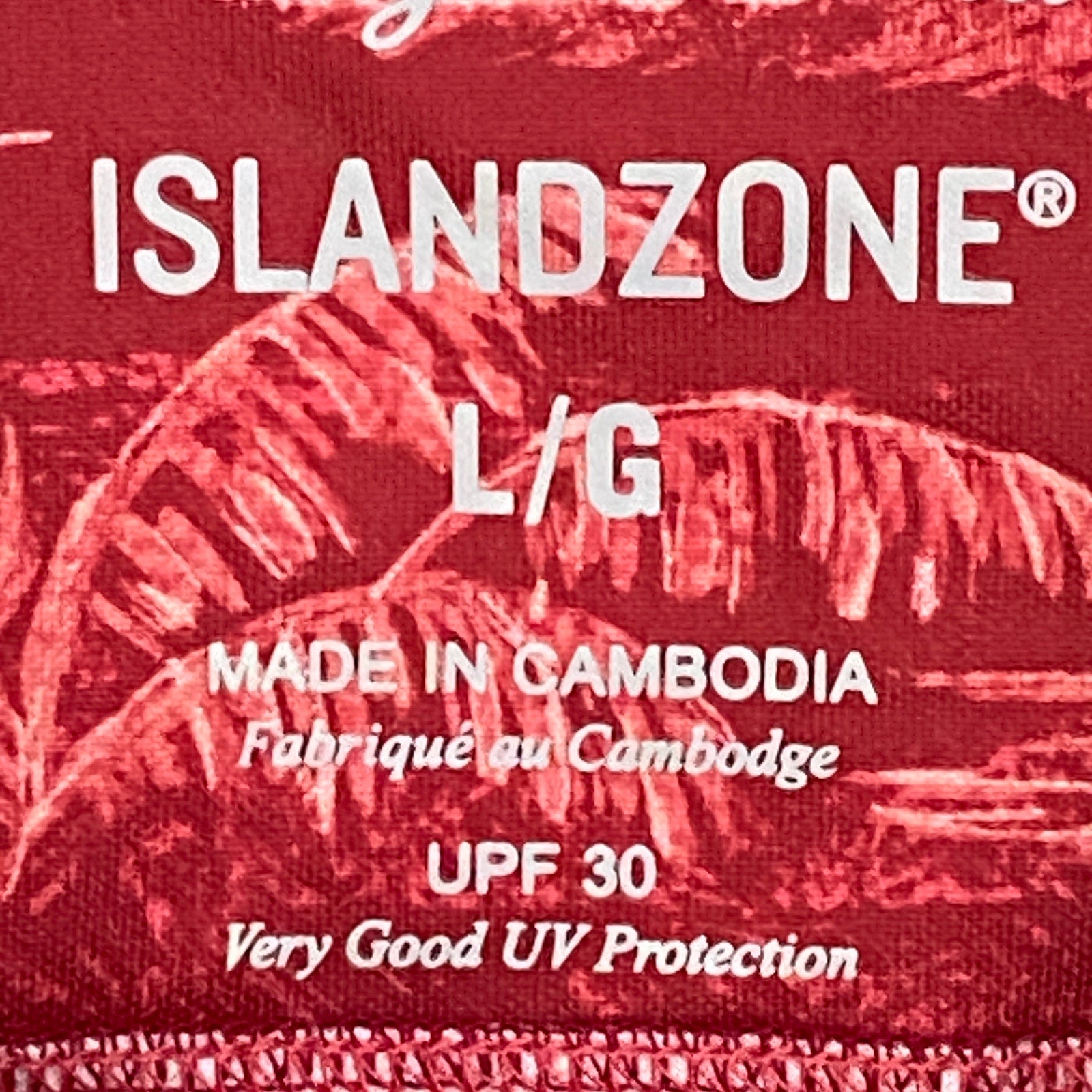 Tommy Bahama Men's Large Sport Bay View Polo Shirt Chili Pepper Red Tropical