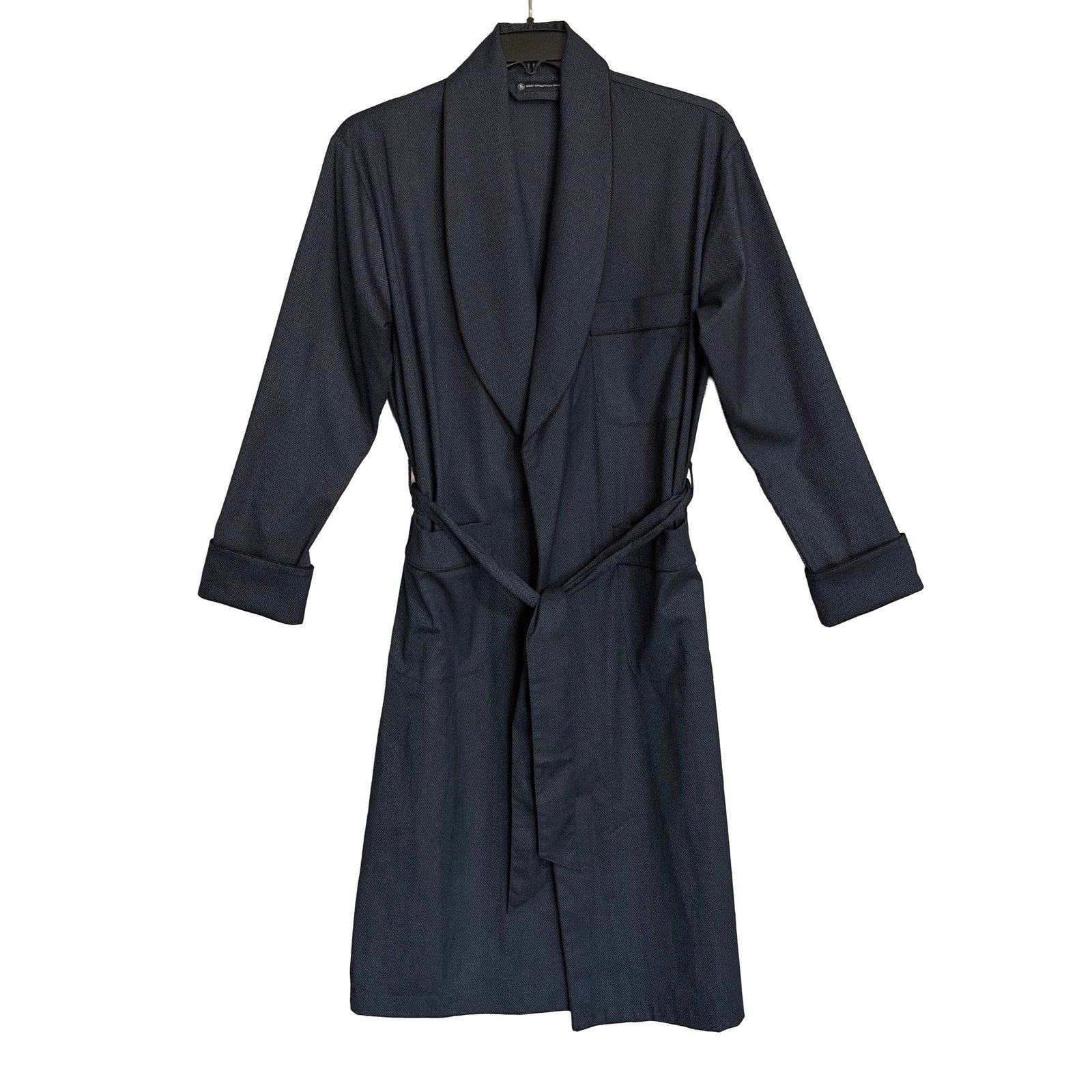 Hart Schaffner Marx Robe Men's Small/Medium Shawl Collar Long Sleeve Blue