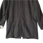 Michael Kors Overcoat Men's 46R Pike Slim Fit Coat Wool Black White Herringbone