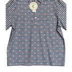 Criquet Polo Shirt Men's XXL Stretch Short Sleeve Sun Stripe Navy