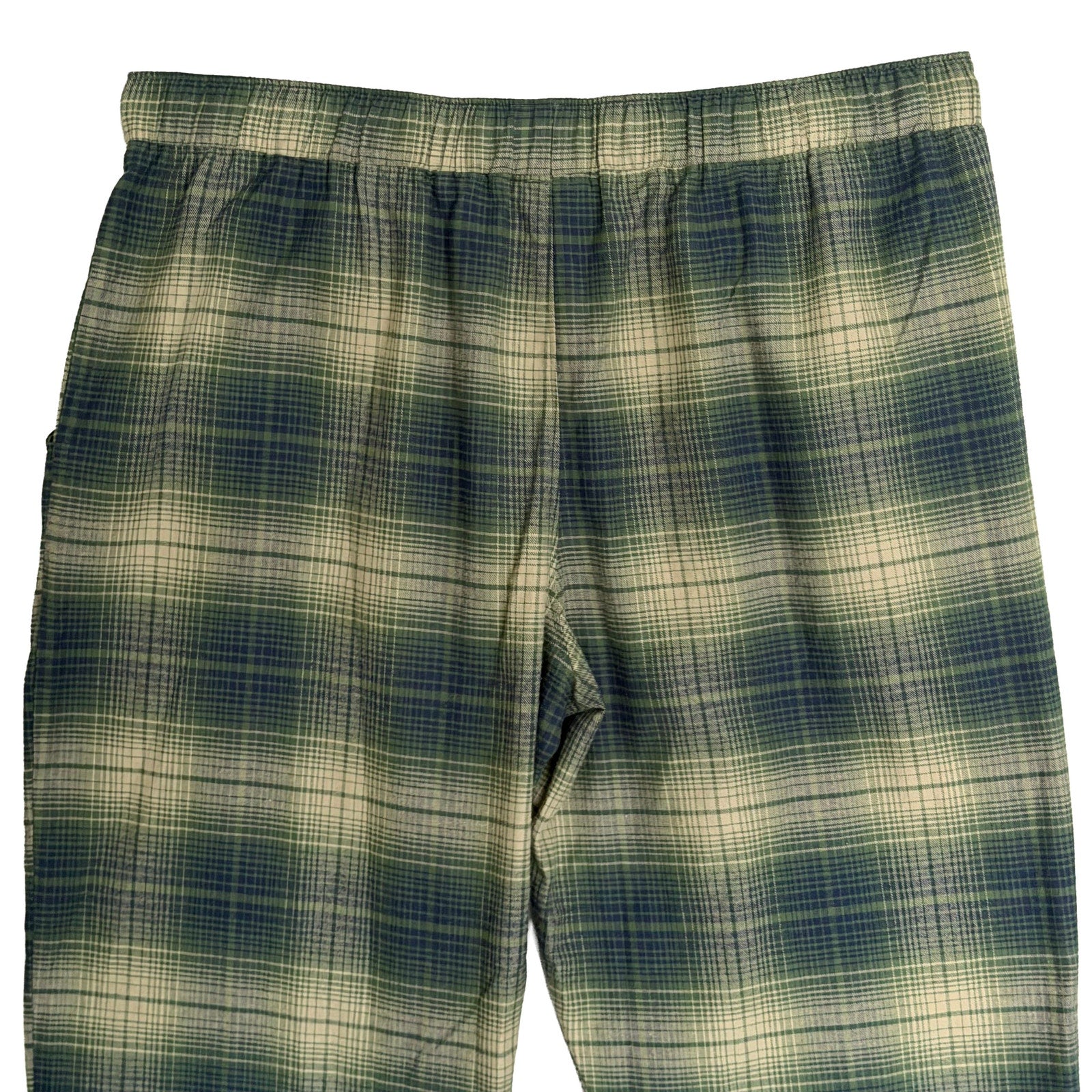 Pendleton Flannel Pajama Pant Men's XXL Elastic Drawstring Waist Green Plaid
