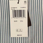 Michael Kors Dress Shirt Men's 2XL Slim Fit Long Sleeve Blue Pinstripe