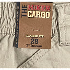 Roundtree & Yorke Shorts Men's 28W Cargo Shorts Classic Fit 7" Inseam Khaki