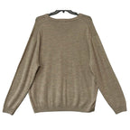 Hart Schaffner Marx Sweater Men's 3XB Big & Tall V-Neck Merino Wool Oatmeal
