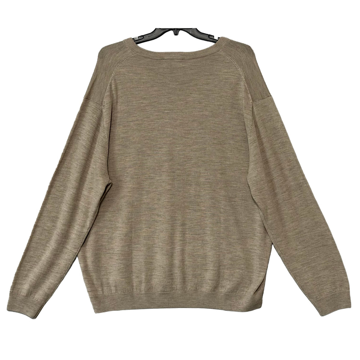 Hart Schaffner Marx Sweater Men's 3XB Big & Tall V-Neck Merino Wool Oatmeal