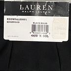 Lauren Ralph Lauren Men's 46x30 Classic Fit Suit Trouser Stretch Solid Black