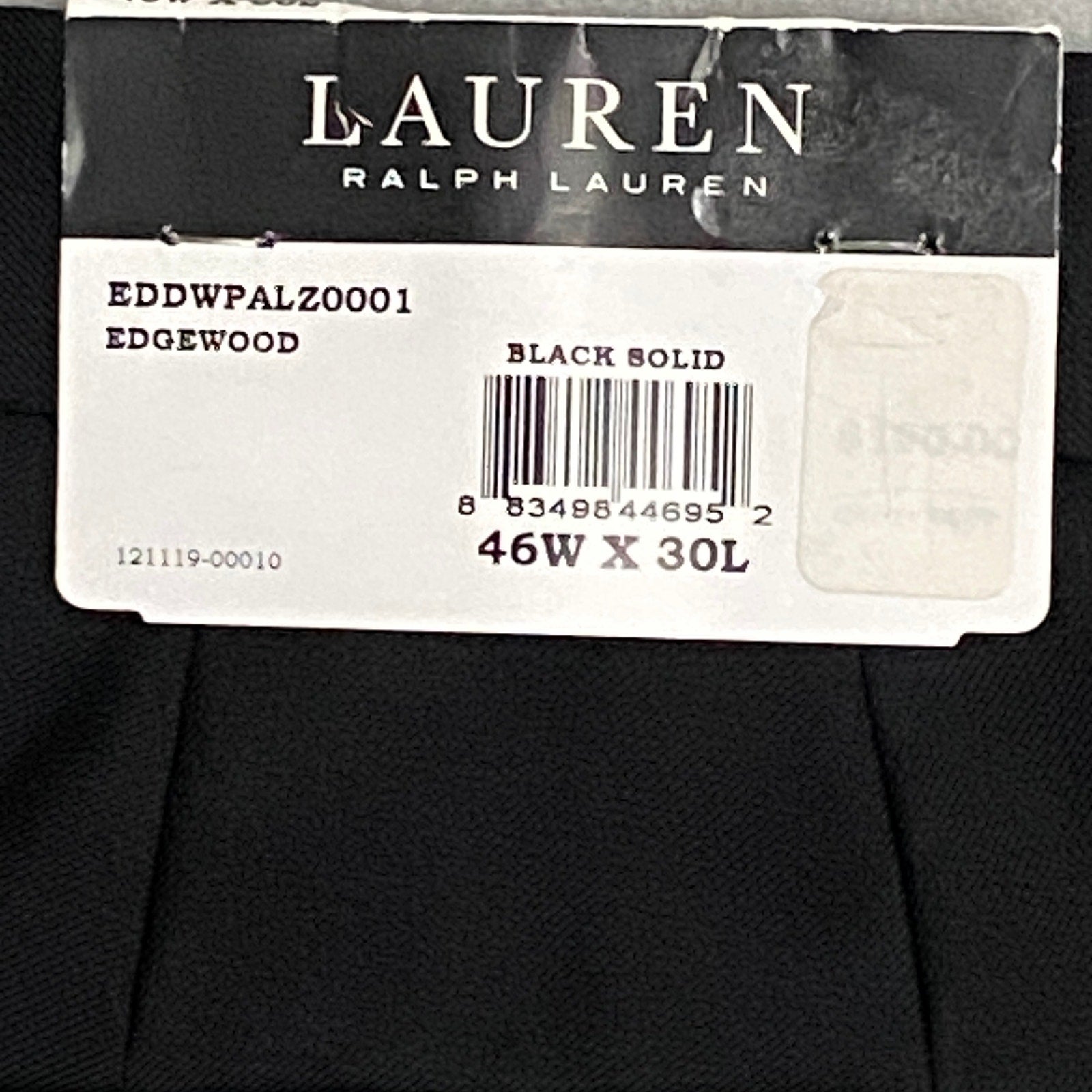 Lauren Ralph Lauren Men's 46x30 Classic Fit Suit Trouser Stretch Solid Black