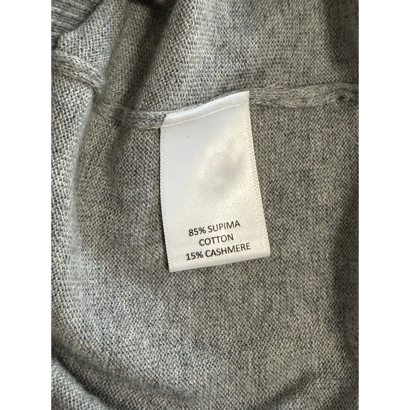 Daniel Cremieux Sweater Vest Men's Large Full Zip Cotton Cashmere Blend Grey Heather