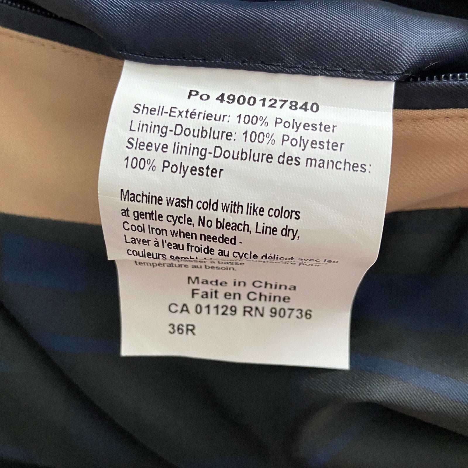 Lauren Ralph Lauren Raincoat Men's 36 Regular Classic Fit Stanza Khaki