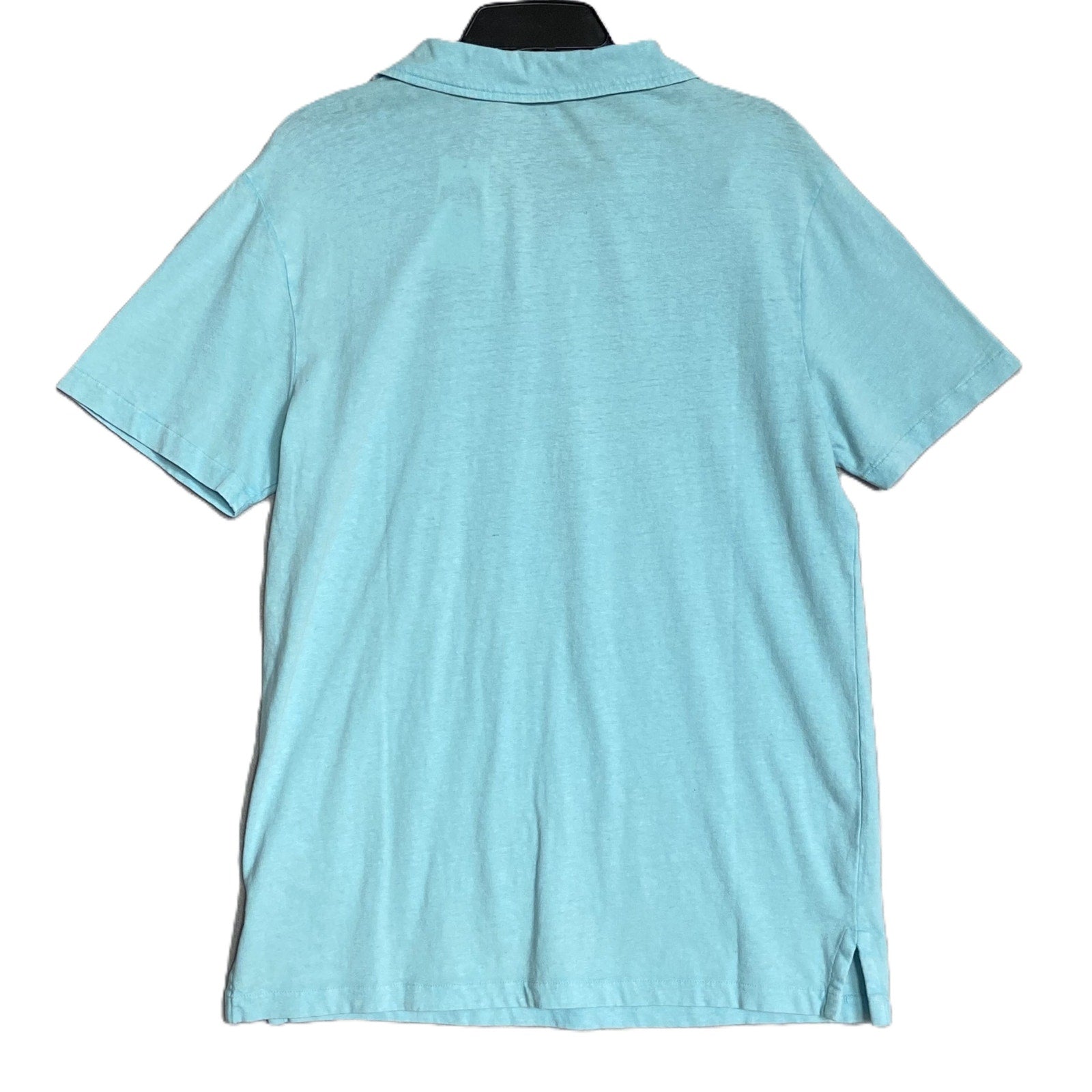 Polo Ralph Lauren Shirt Men's Medium Buttonless Polo Cotton Linen Blue