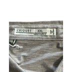 Criquet Polo Shirt Men's XXL Stretch Short Sleeve Grey Micro-Stripe