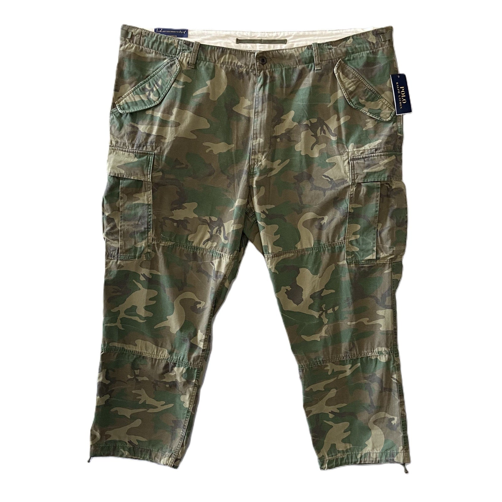 Polo Ralph Lauren Men's 48Bx30 Big & Tall Classic Fit Camo Canvas Cargo Pant