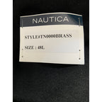 Nautica Overcoat Men's 48 Long Double-Breasted Coat Wool Blend Lined Black