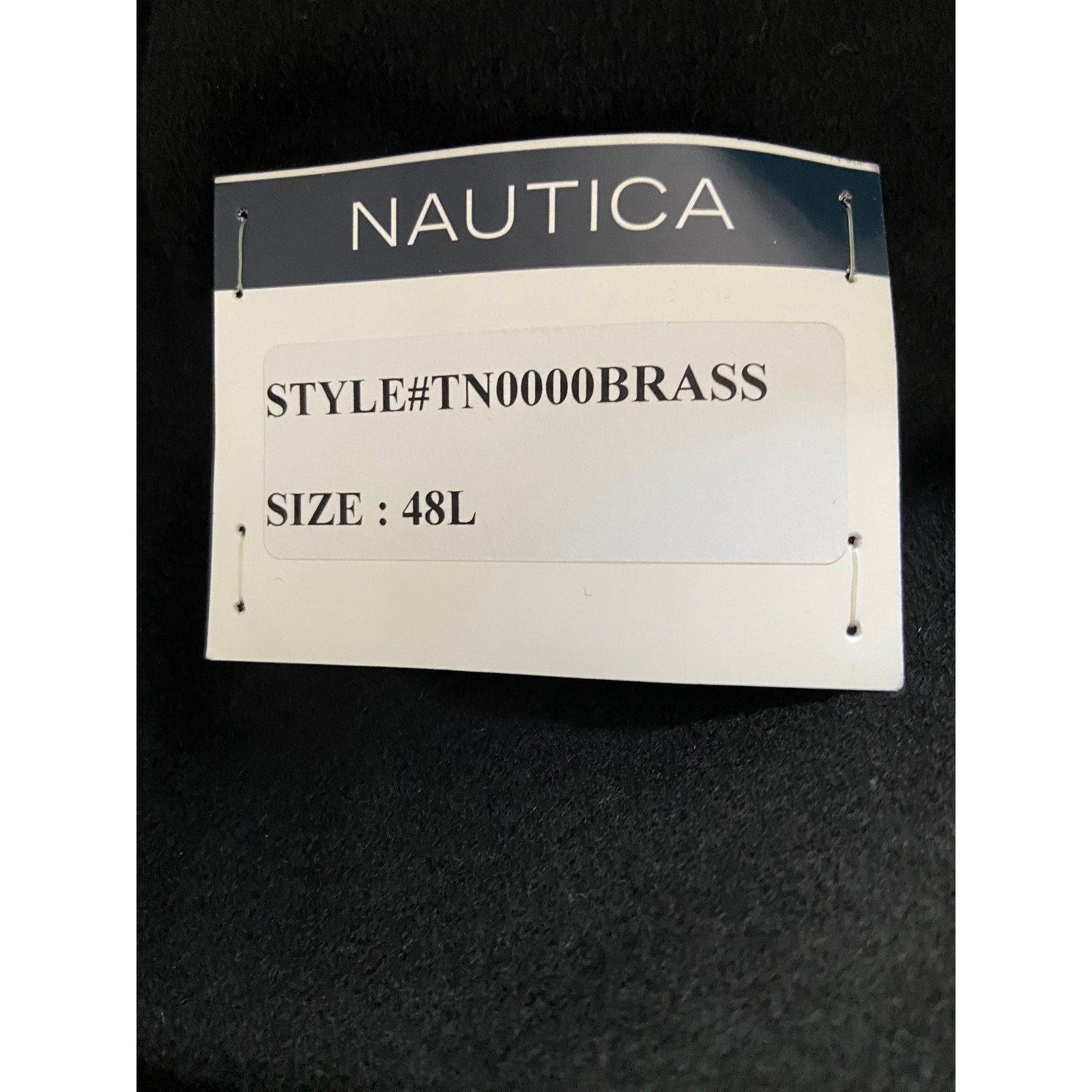 Nautica Overcoat Men's 48 Long Double-Breasted Coat Wool Blend Lined Black