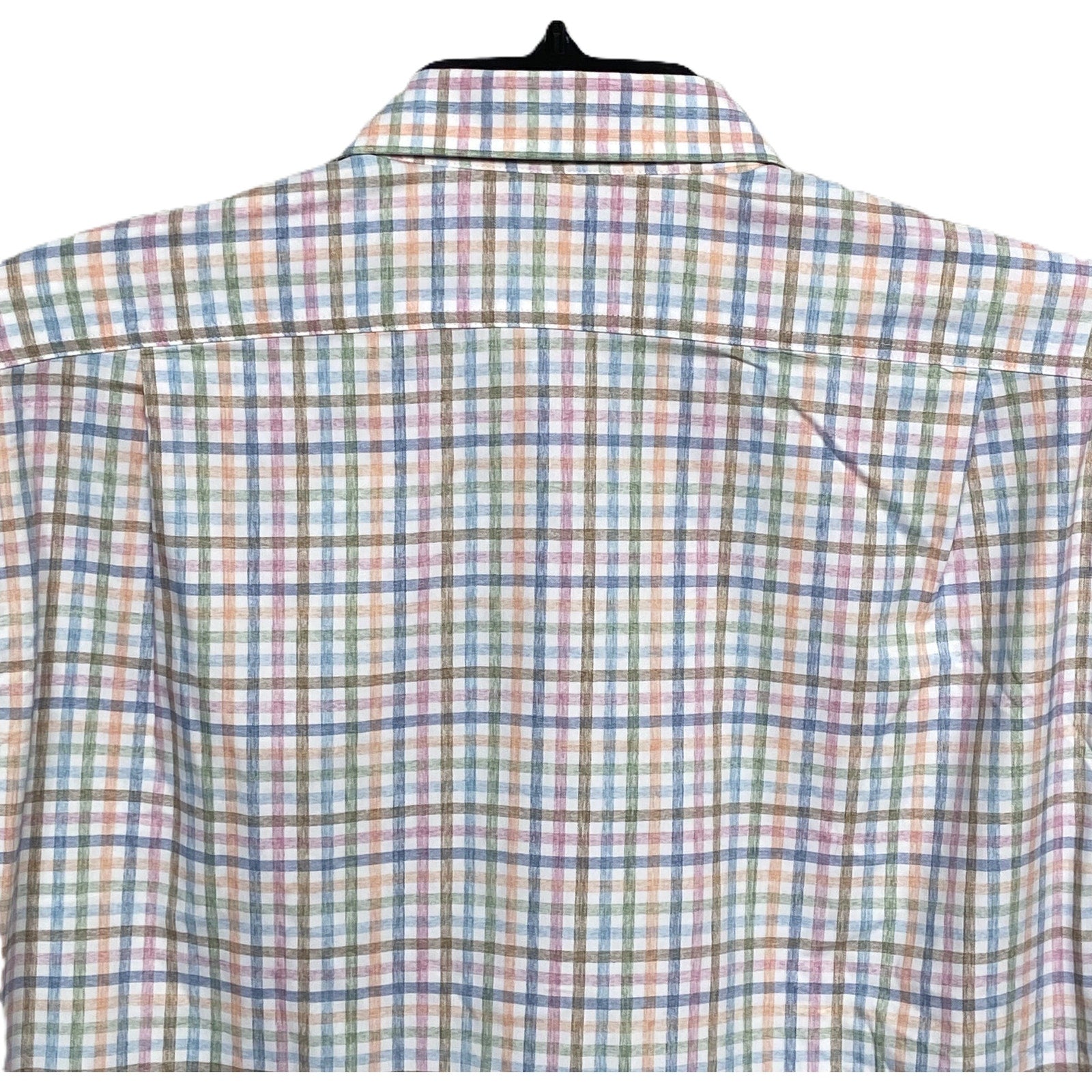 Johnnie-O Performance Shirt Men's Medium Button-Down Stretch Multicolor Check