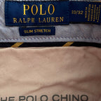 Polo Ralph Lauren Pants 33"x32" Slim Fit Chino Stretch Cotton Twill Red NEW
