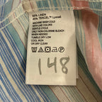 Tommy Bahama Shirt Men's XL Sand Linen Los Bellos Stripe Baja Bright Peach