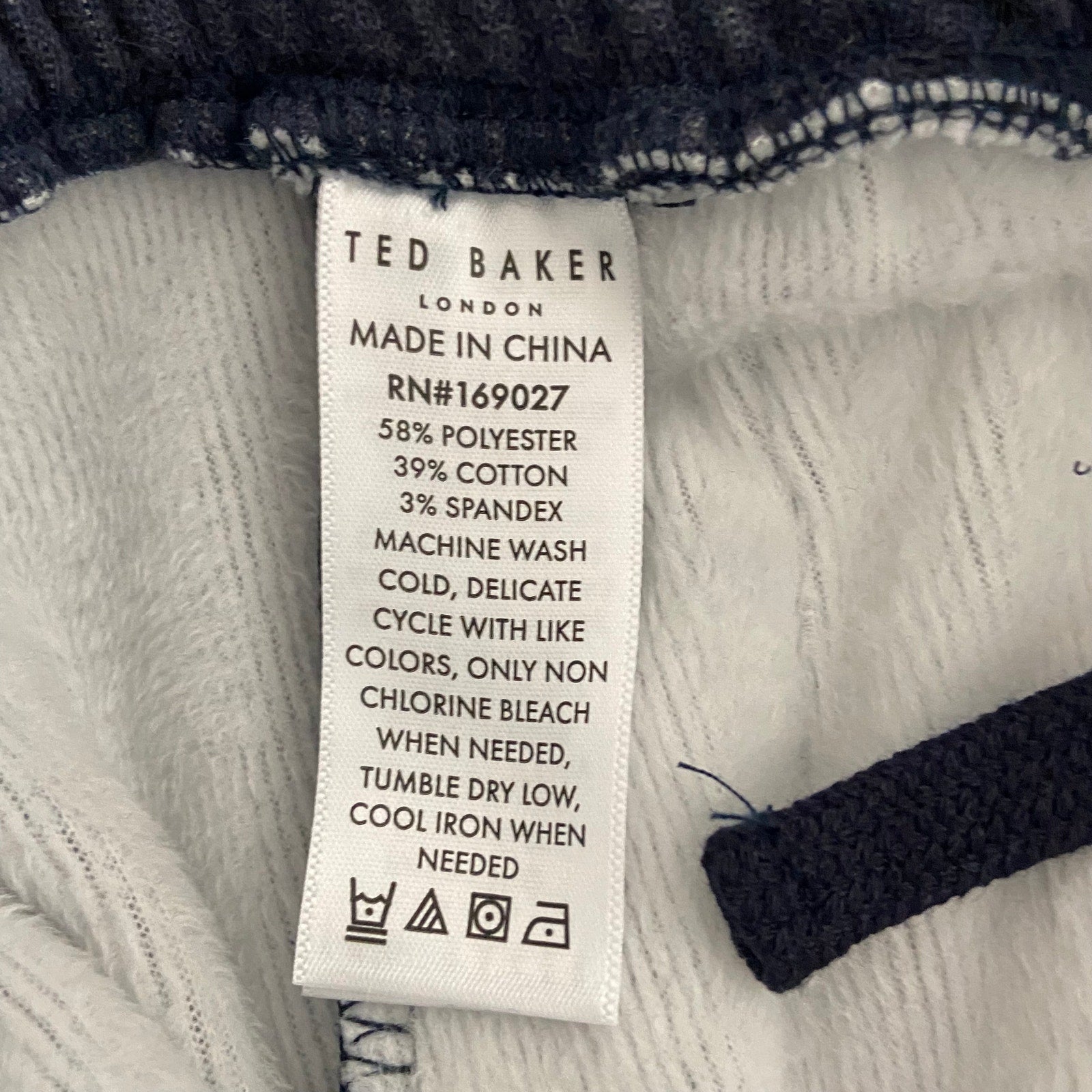 Ted Baker Loungewear Jogger Men's Medium Elastic Drawstring Pockets Charcoal