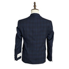 Calvin Klein Suit Jacket Men's 36 Short Slim Fit Malbin Wool Blend Navy