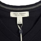Daniel Cremieux Sweater Vest Men's Large Supima Cotton Cashmere Navy