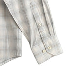 Bugatchi Dress Shirt Men's Small Long Sleeve Button-Up Blue Gray Window Pane