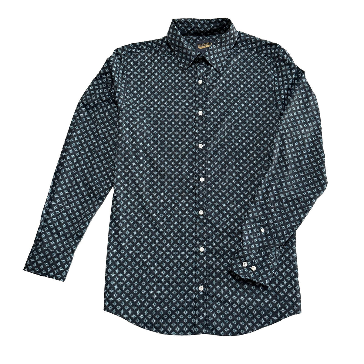 Daniel Cremieux Premium Denim Men's LT Long Sleeve Shirt Stretch Navy Blue