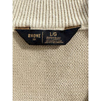 Rhone 1/4 Zip Pullover Men's Large Commuter Sweater Mock Neck Bone