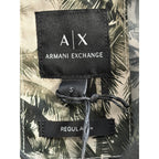 Armani Exchange Casual Shirt Men's Small Short Sleeve White/Green Resort