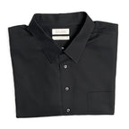 Roundtree & Yorke Dress Shirt Men's 20 36/37 Tall Slim Cotton Twill Black