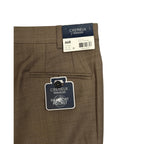 Daniel Cremieux Dress Pant Men's 46R Traveler Raw Hem Comfort Waist Tan