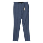 Armani Exchange Dress Pant Men's 30W Flat Front Raw Hem Stretch Wool Blue