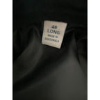 Nautica Overcoat Men's 48 Long Double-Breasted Coat Wool Blend Lined Black