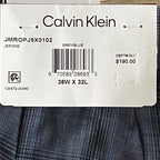 Calvin Klein Suit Pants Men's 38"x32" Slim Fit Wool Blend Grey & Blue Plaid