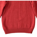Faherty Heirloom Cotton Sweater Men's Medium Organic Cotton Crew Neck Red