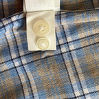 Johnnie-O Shirt Men's Small Long Sleeve Button Down Blue & Gray Plaid
